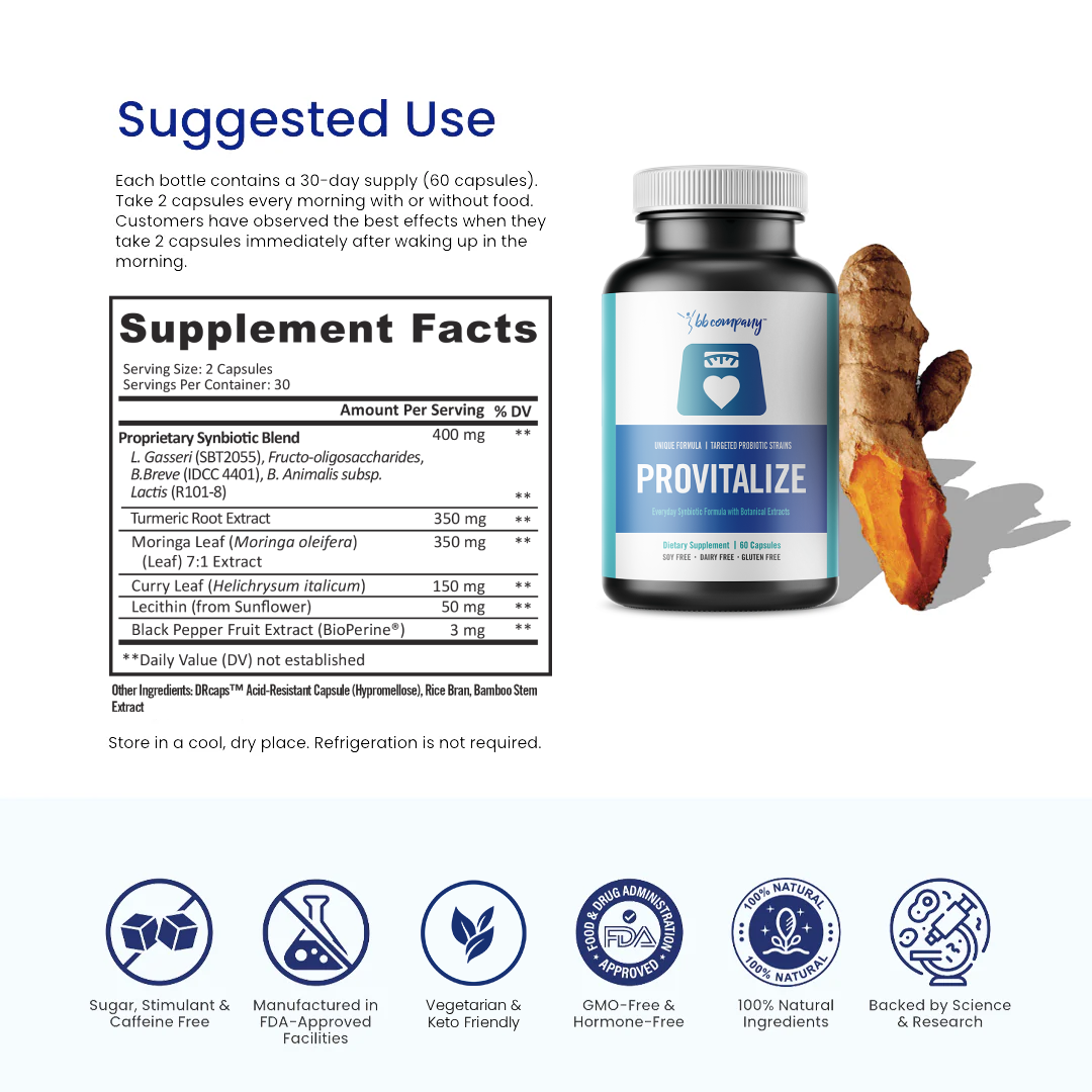 Provitalize | Best Natural Menopause Probiotic